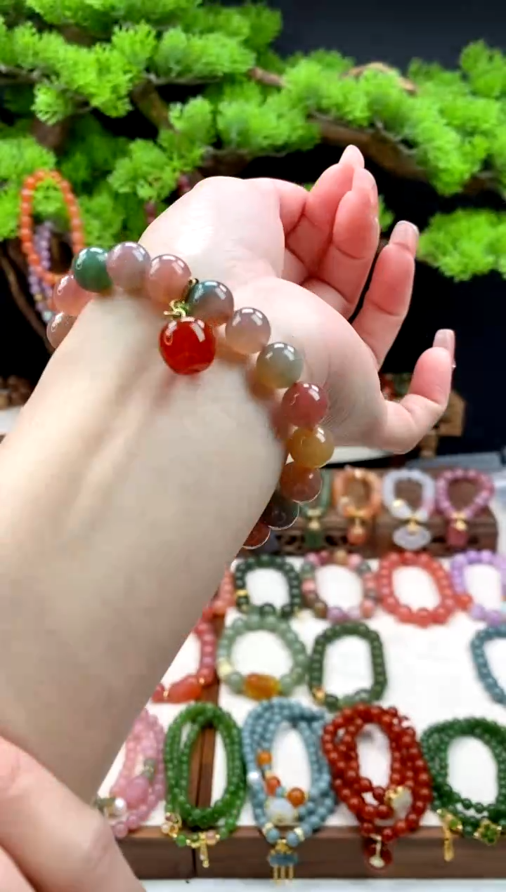 【闪购商品】玛瑙手饰未镶嵌苹果