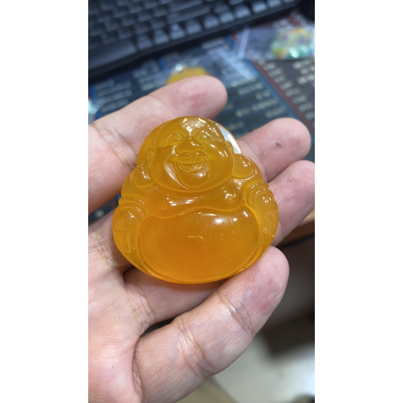 吊43 满黄佛公吊坠