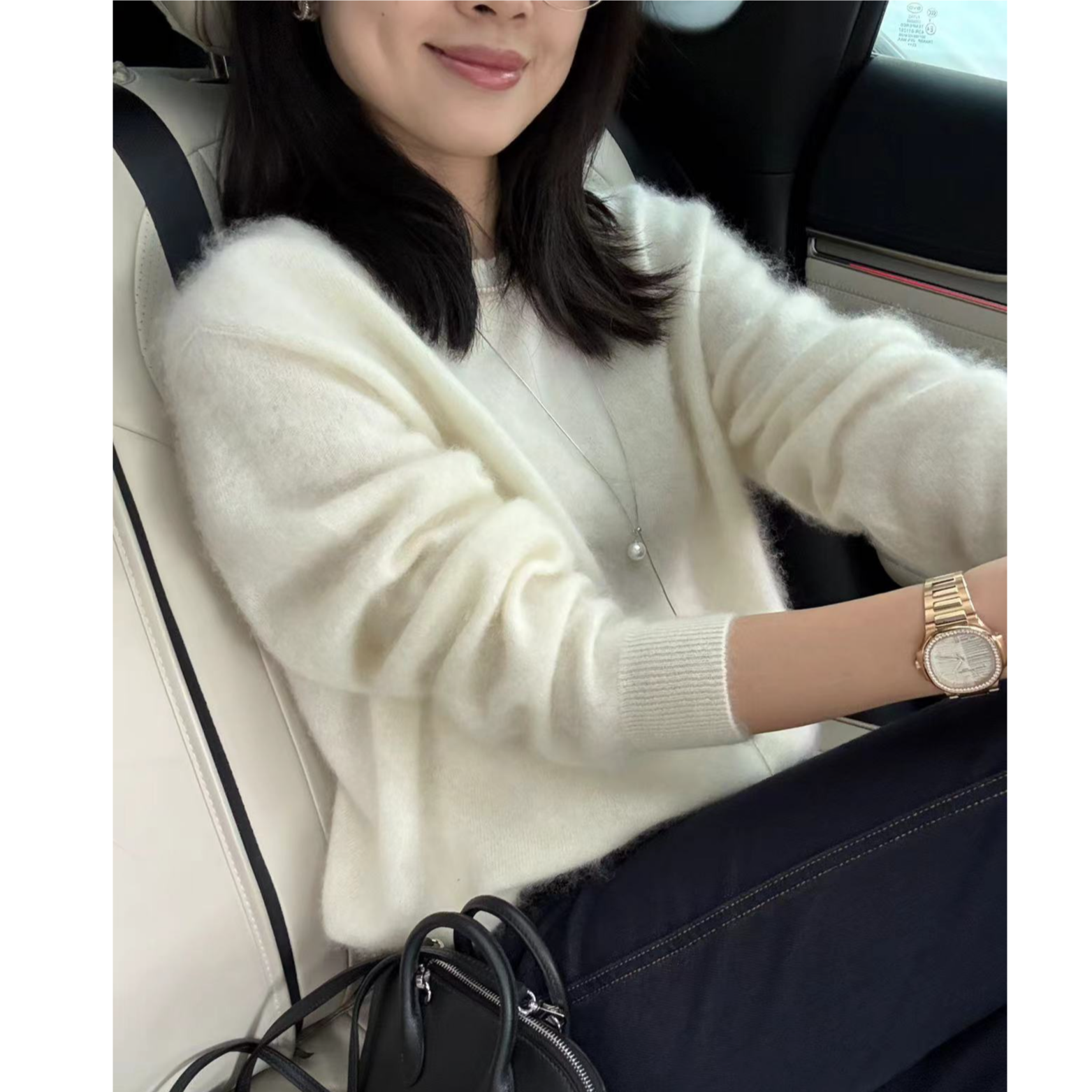 【冬宜雪】100%羊绒婴儿柔肤感时尚百搭优雅宽松版保暖羊绒衫