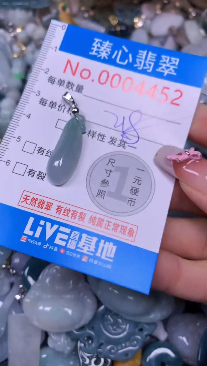【闪购商品】翡翠颈饰未镶嵌含绳0004452
