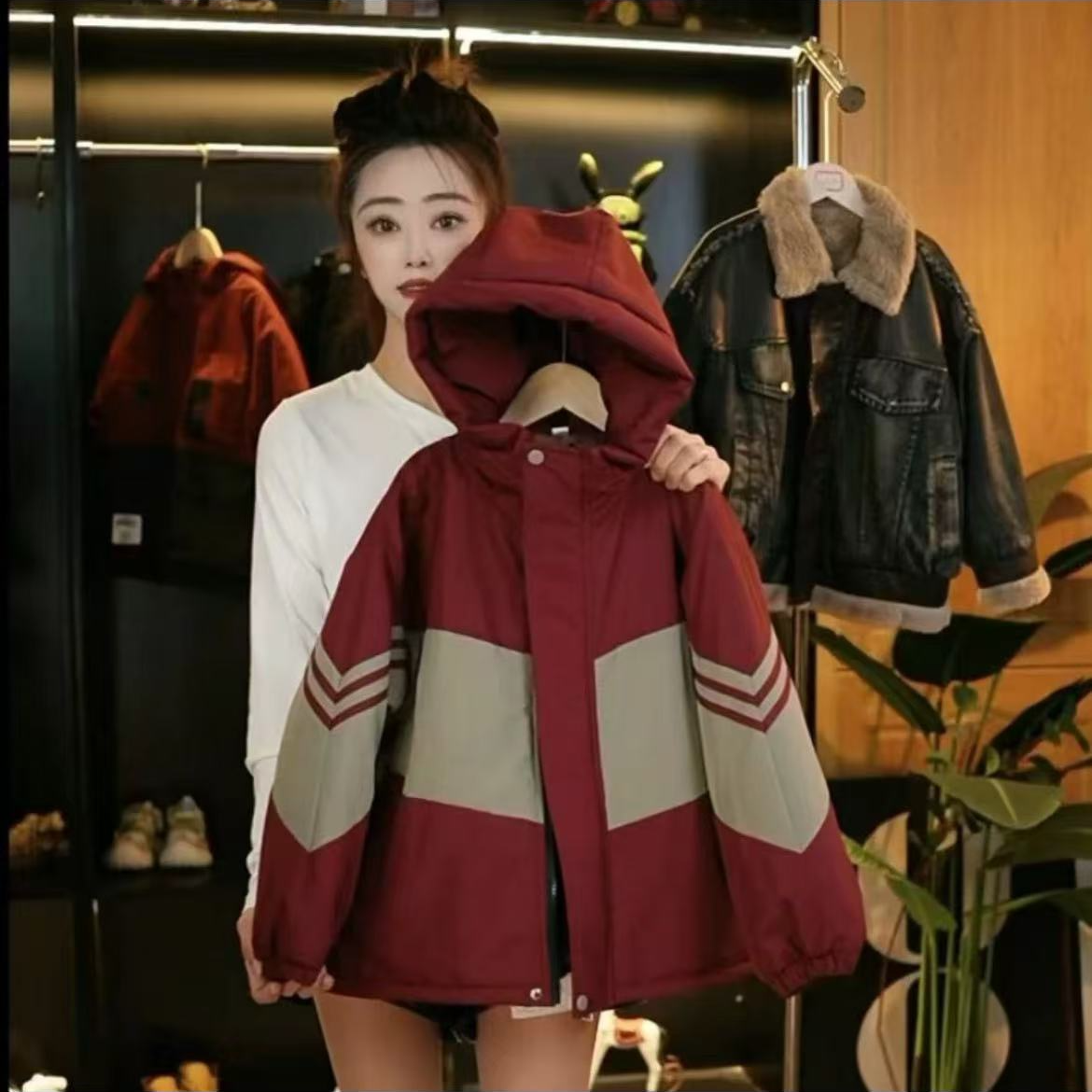 【Y2三防加绒一体绒】冬季新品男女童装亲子装韩版一件过冬