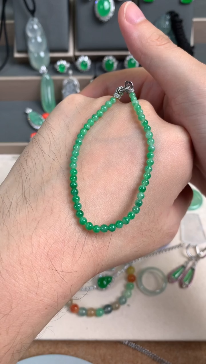 未镶嵌手链翡翠翡翠