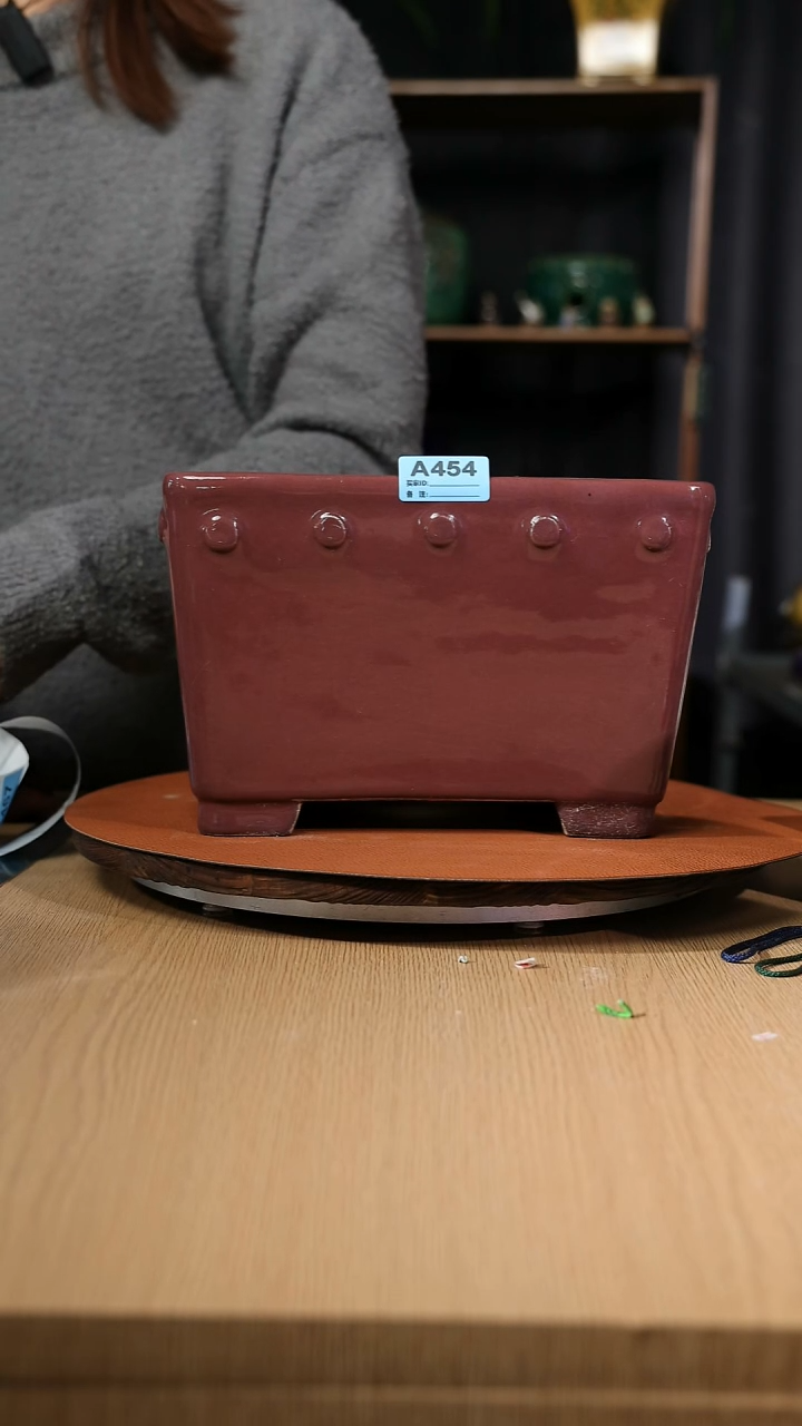 【石湾花盆】9寸长方盆454 微瑕 硬口裂