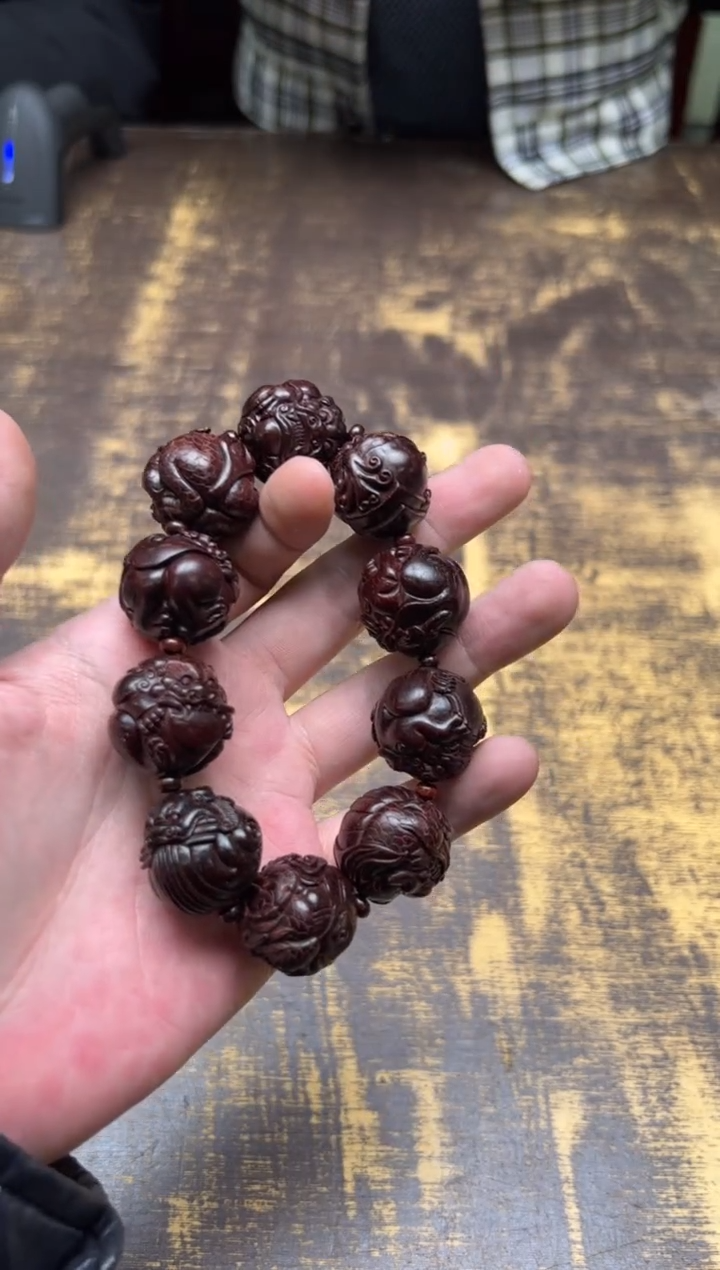 手串/手链小叶紫檀华艺紫檀（龙生九子）2.5