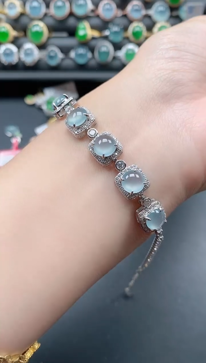 银S925镶嵌戒指翡翠1