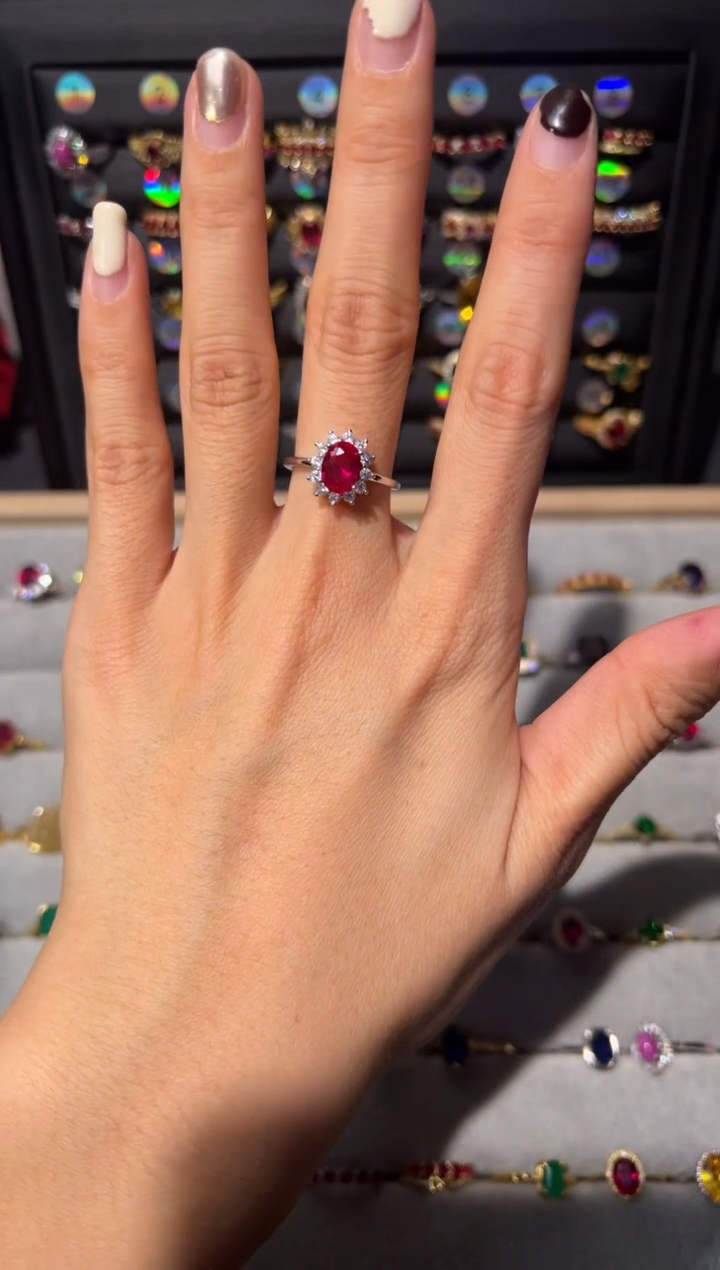 【闪购商品】红宝石戒指银S925镶嵌00000