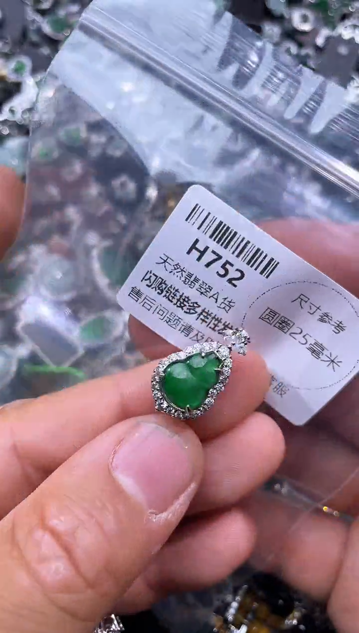 【闪购商品】翡翠颈饰未镶嵌H752吊坠