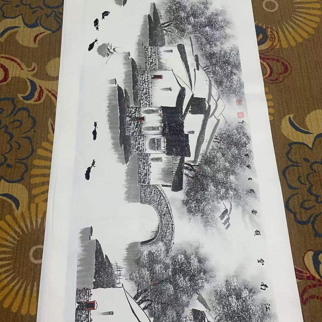 贾文华山水作品 江南雪韵