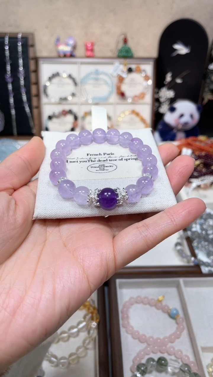 【闪购商品】紫晶手串未镶嵌薰衣草紫晶 设计款手串