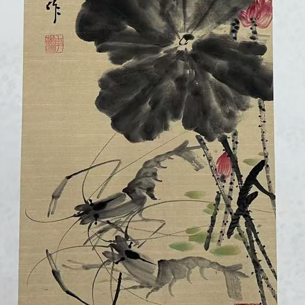 橱窗展示/乐雅文化艺术中心/李庆宣/纸国画/带证书