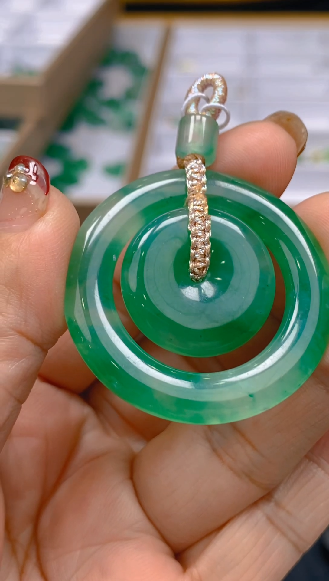 【闪购商品】石英质玉颈饰未镶嵌天然冰美人非洲翠022