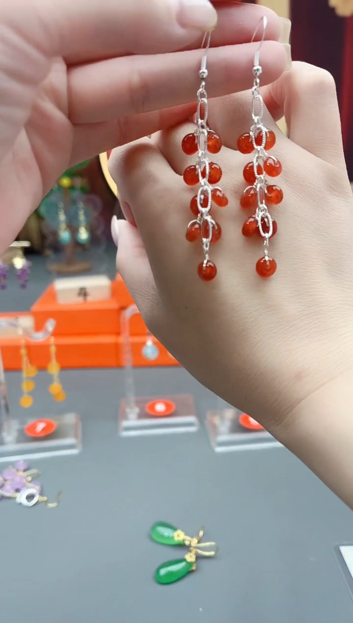 未镶嵌耳钉玛瑙/玉髓323