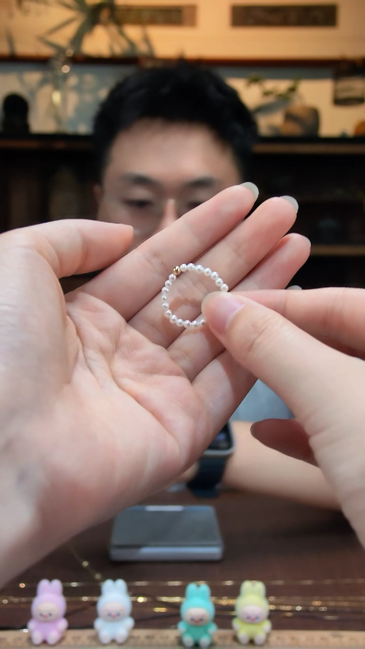 未镶嵌淡水珍珠戒圈珍珠戒圈ZD