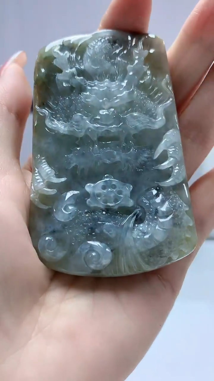 【闪购商品】定制翡翠未镶嵌4917DD-毛货挂件89