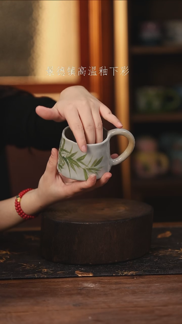 陶瓷景德镇高温釉下手绘陶瓷@L079@