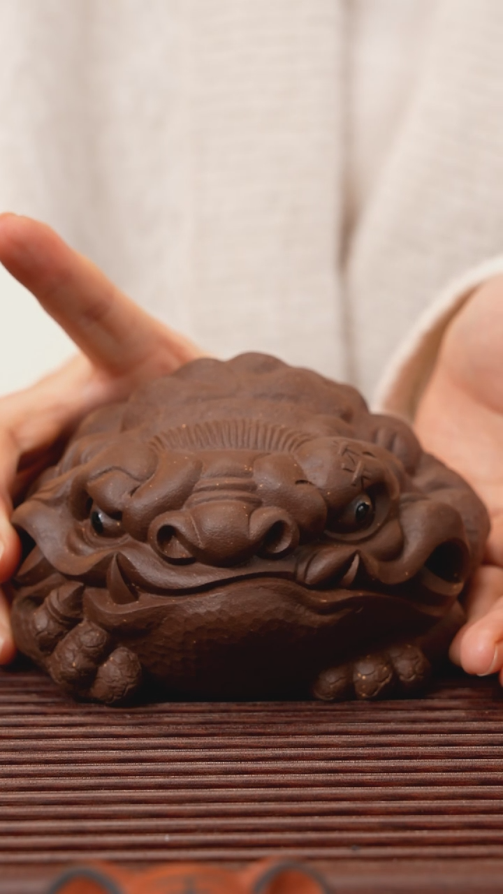 【闪购商品】紫砂茶宠紫泥恶蟾