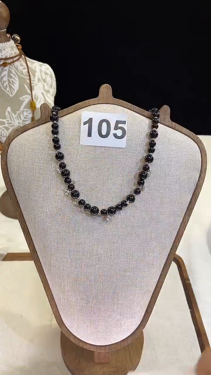 项链钛钢淡水珍珠105