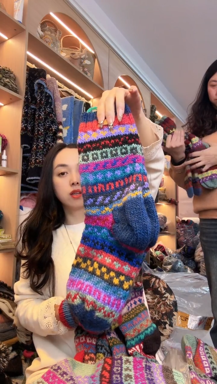 羊毛环***行纯手工袜子264