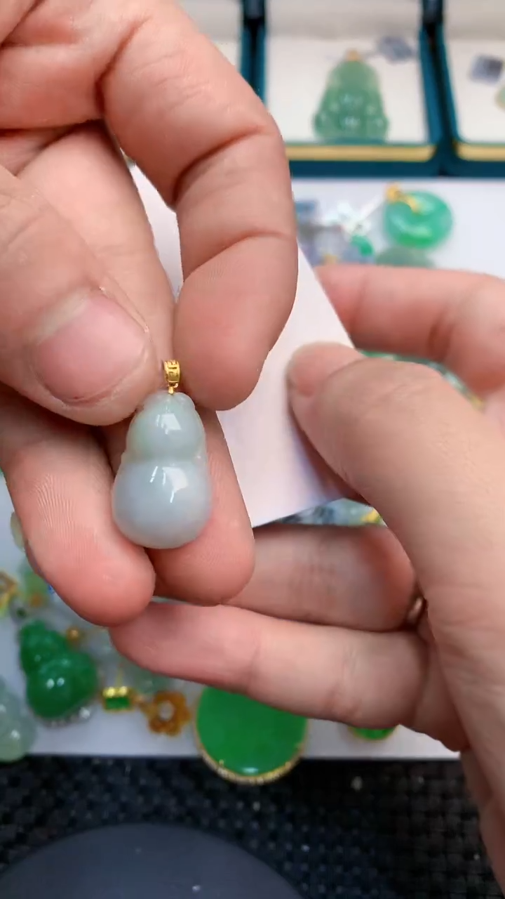 【闪购商品】翡翠颈饰18K金镶嵌            8