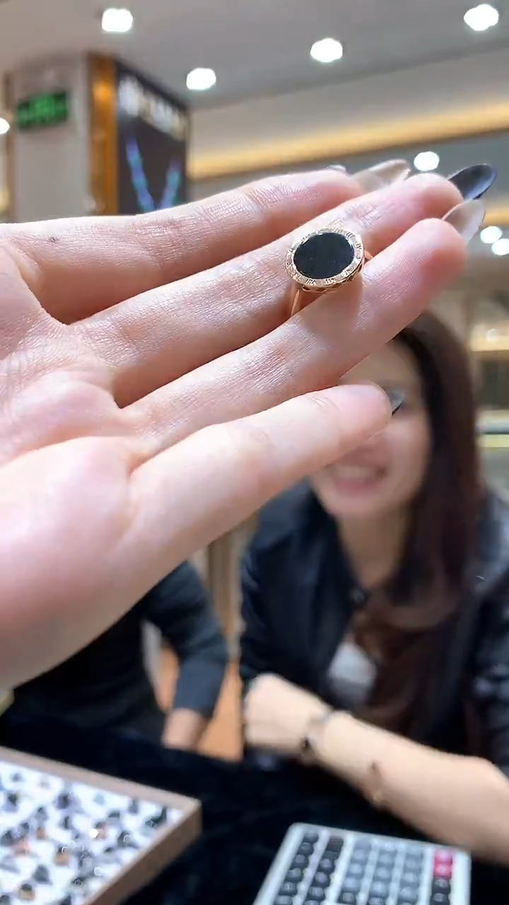 【闪购商品】翡翠戒指18K金镶嵌戒指GJ