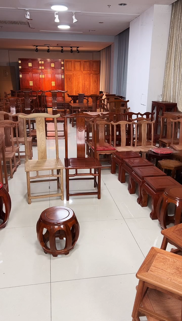 紫檀木类端景台数****技小鼓凳花梨色33.5两个