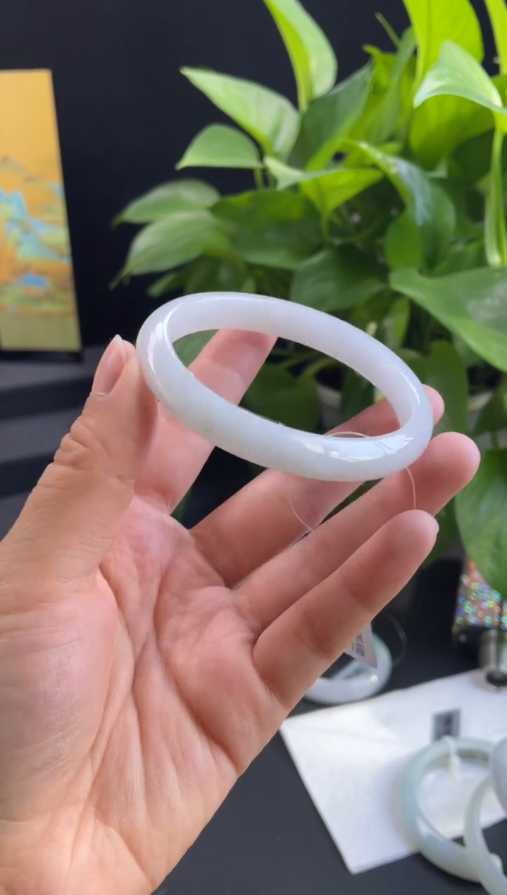 未镶嵌翡翠定制翡翠03#天然缅甸A货翡翠手镯53-54正圈圈口（贵妃）