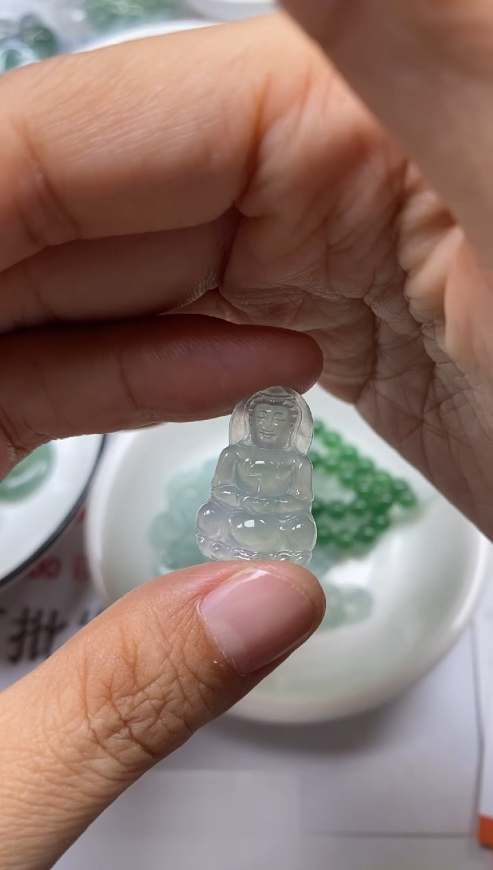 翡翠未镶嵌颈饰雪欣散珠定制diy