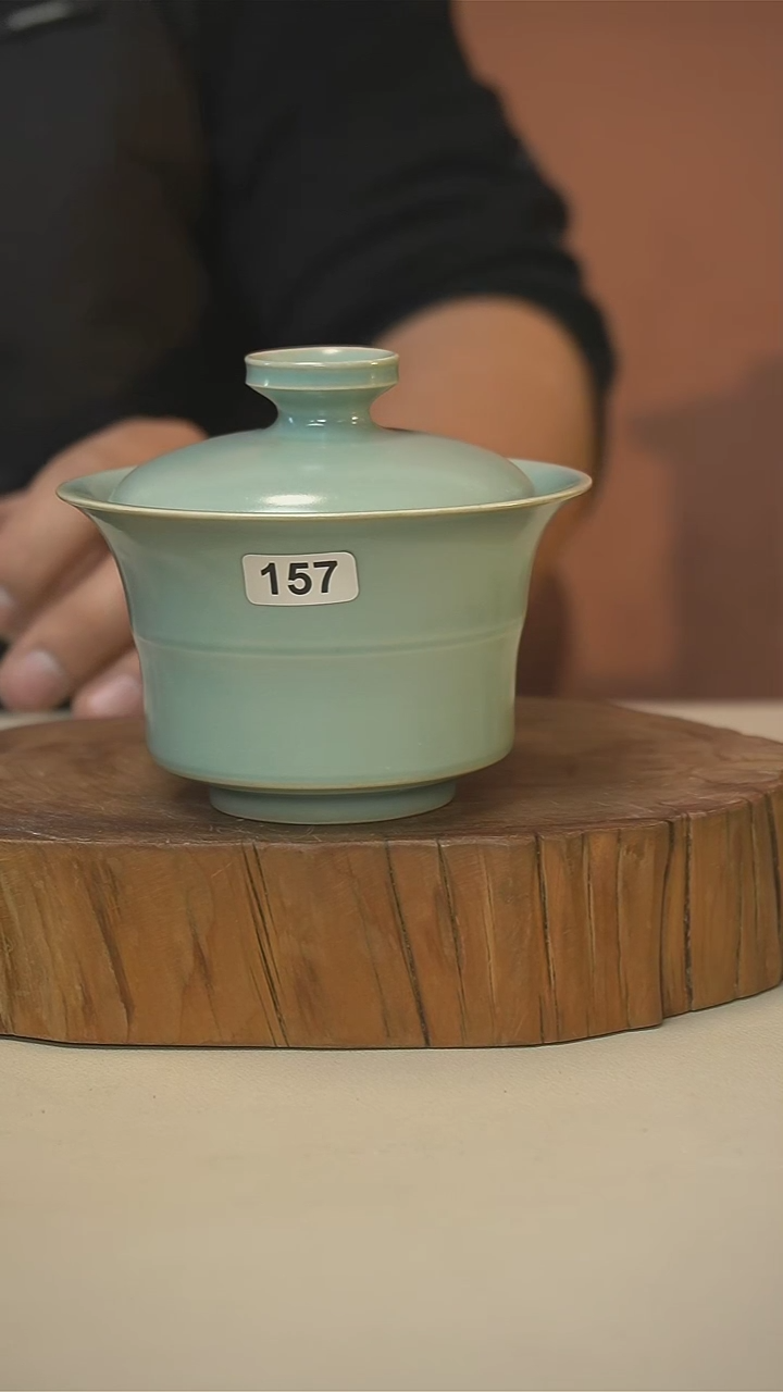 【闪购商品】君子汝瓷福利款竹节盖碗157