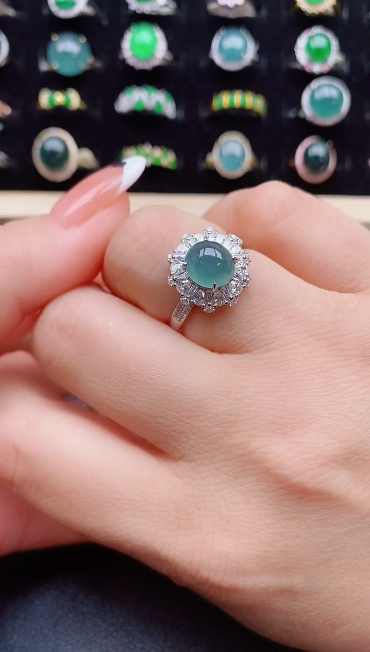 【闪购商品】翡翠戒指银S925镶嵌321321