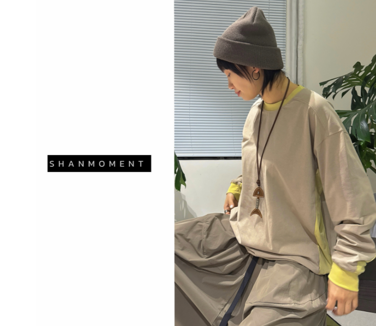 SHANMOMENT•速干吸汗山系户外轻薄运动宽松T恤休闲长袖