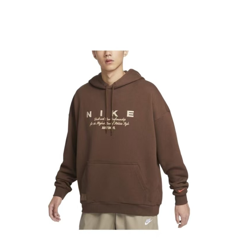 NIKE/耐克连帽保暖套休闲头长袖卫衣男款卡其色HQ4745259*JX