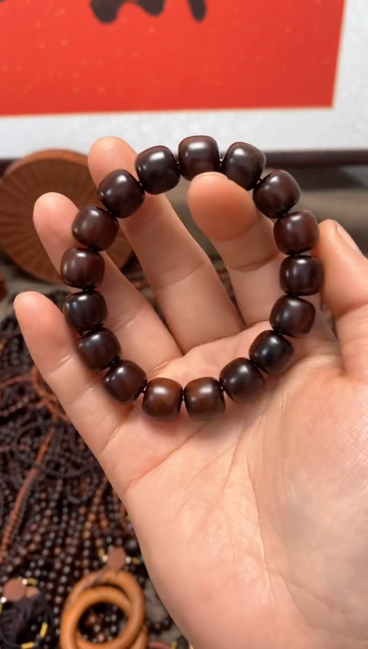 【闪购商品】木枣木玉化1.2桶珠单圈手串