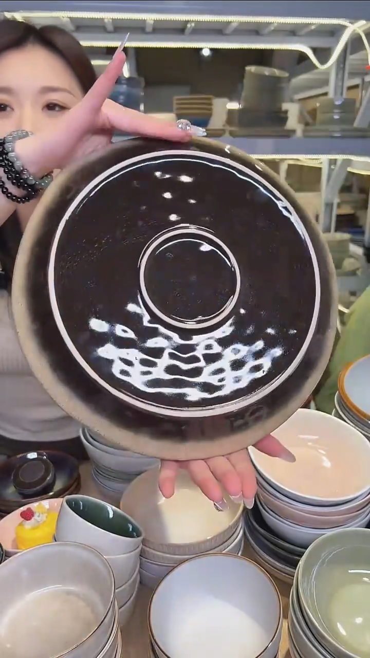 瓷310外贸尾货高温釉下彩陶瓷餐具默认微瑕