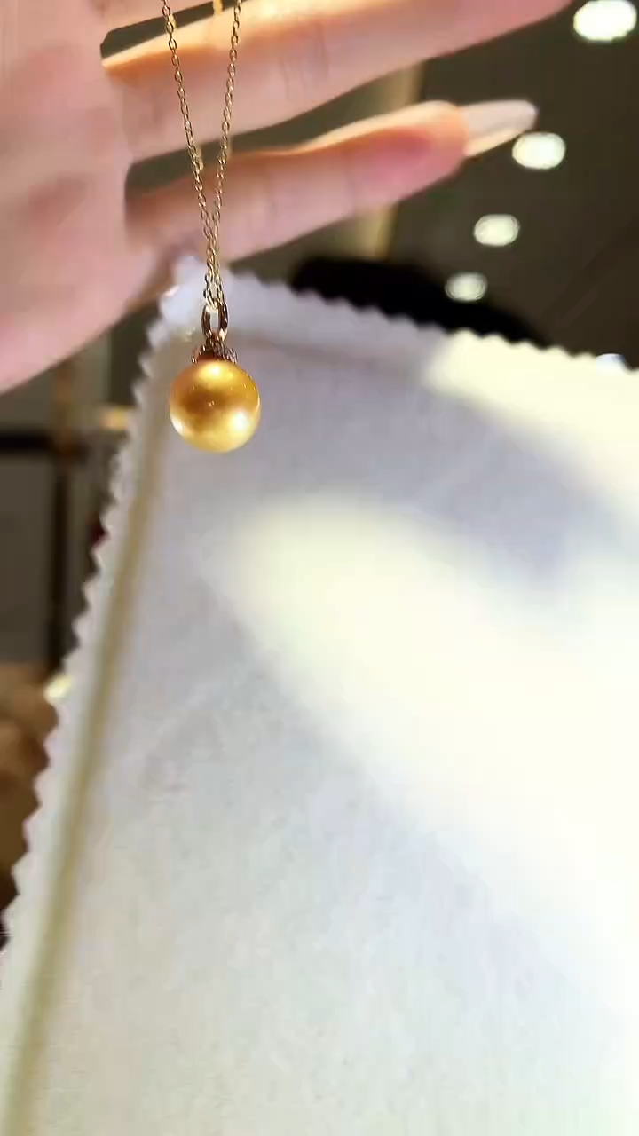 【闪购商品】海水珍珠吊坠（不含链）18K金镶嵌金珠吊坠（不含链）ZZJ