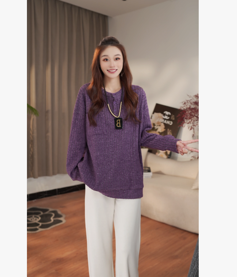 2025冬季新款保暖遮肉显瘦韩系秋冬氛围穿搭上衣241290