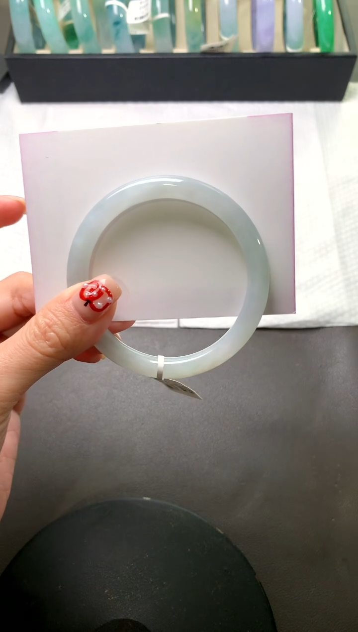 未镶嵌手镯（圆镯）翡翠53.4*7.1*7.2