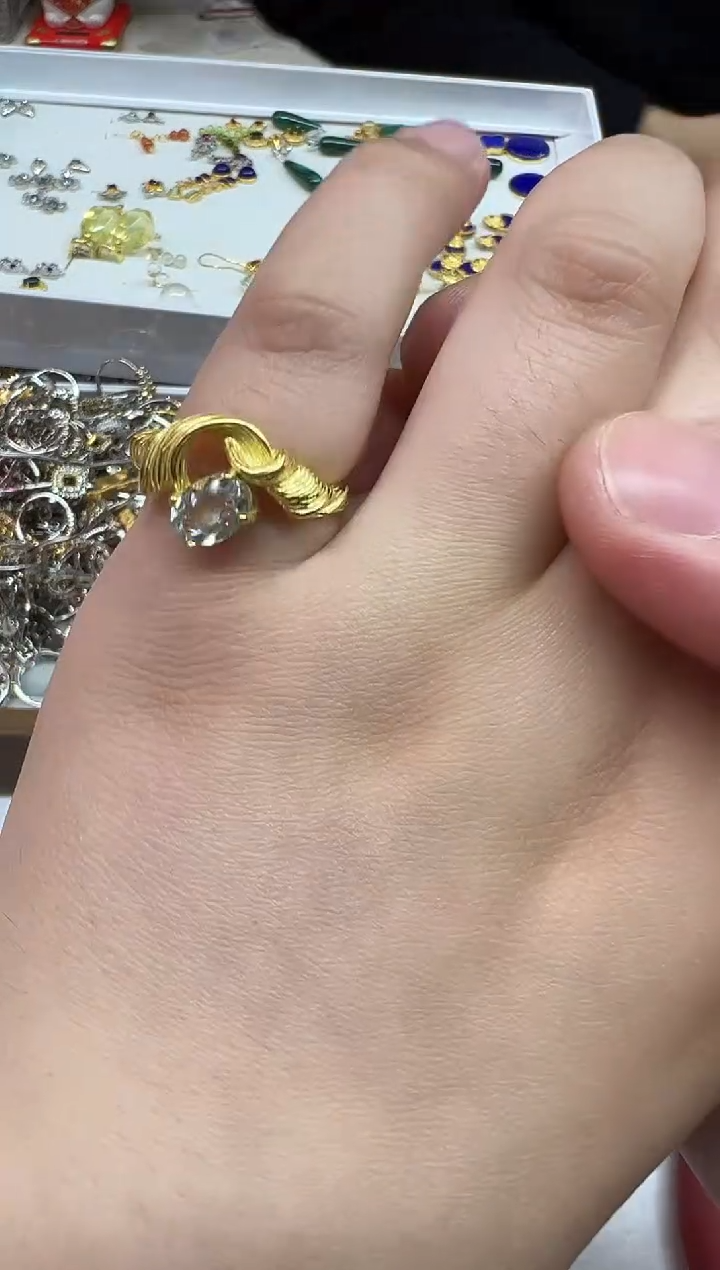 银S925镶嵌戒圈海蓝宝石1230m011多样性发其一