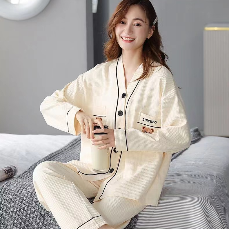 2025年轻奢高货大码秋冬时尚长袖长裤保暖睡衣厚棉品牌高级感