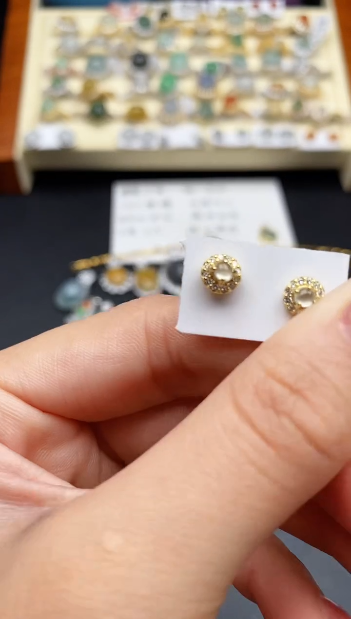 翡翠银S925镶嵌戒指6666666+9