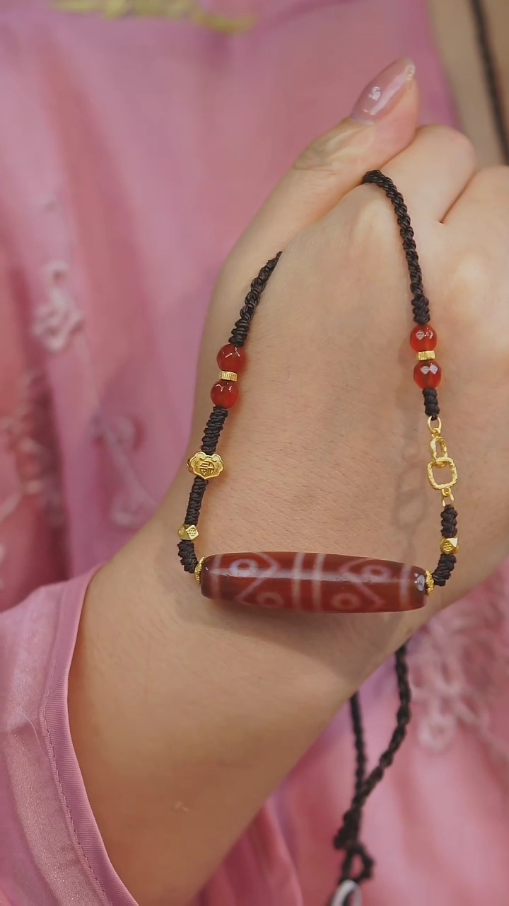 【闪购商品】玛瑙/玉髓项链未镶嵌多样性发其一（水纹牙牙）