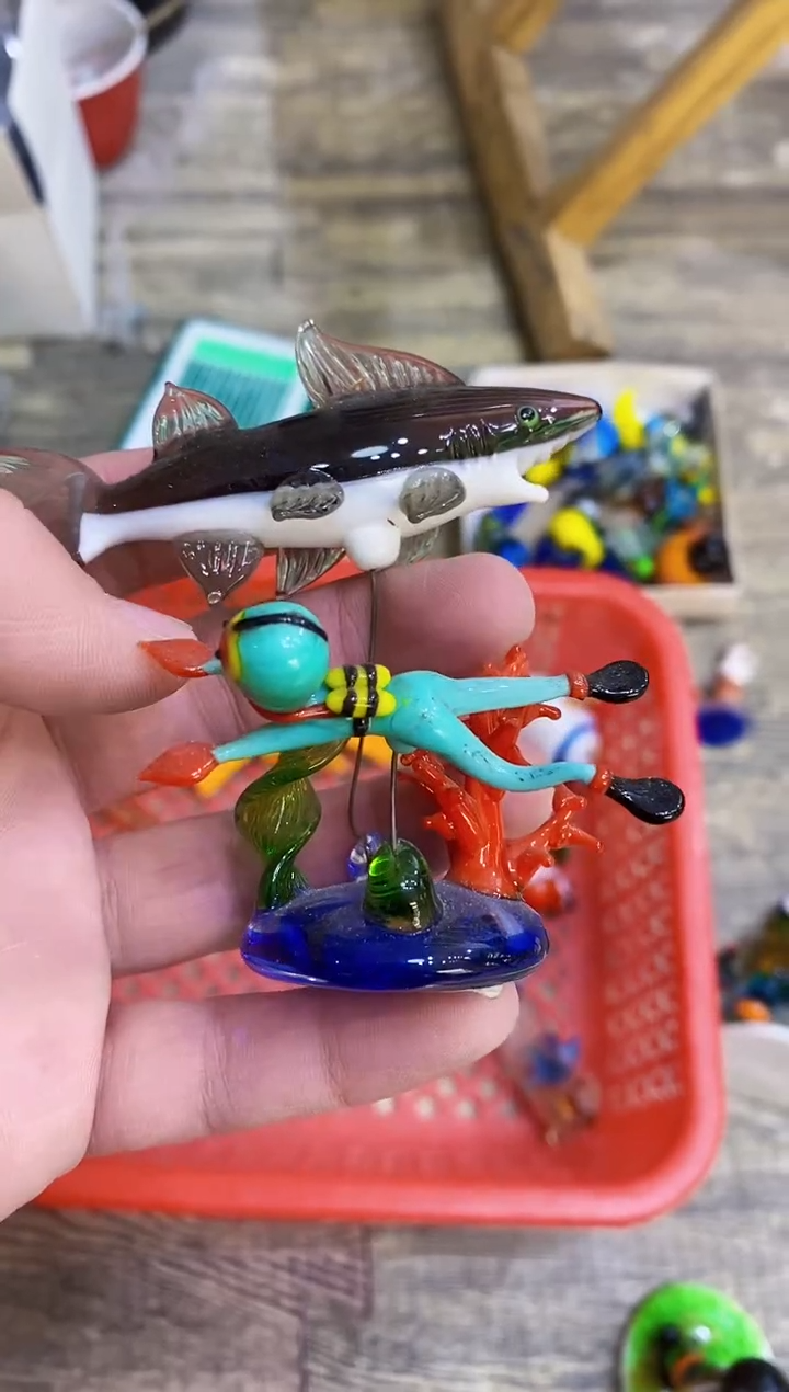 【闪购商品】琉璃手工艺品潜水员