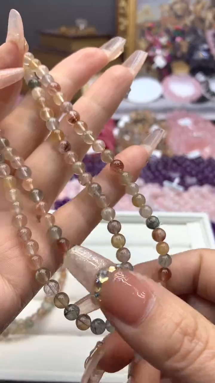 【闪购商品】水晶手链未镶嵌彩兔毛三圈