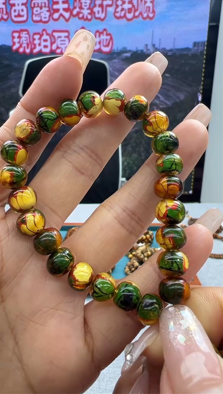 【闪购商品】琥珀手链未镶嵌19秒拍号8mm