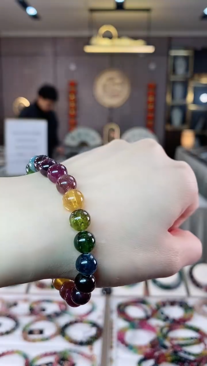 【闪购商品】碧玺单圈手串8mm+未镶嵌一物一证dan