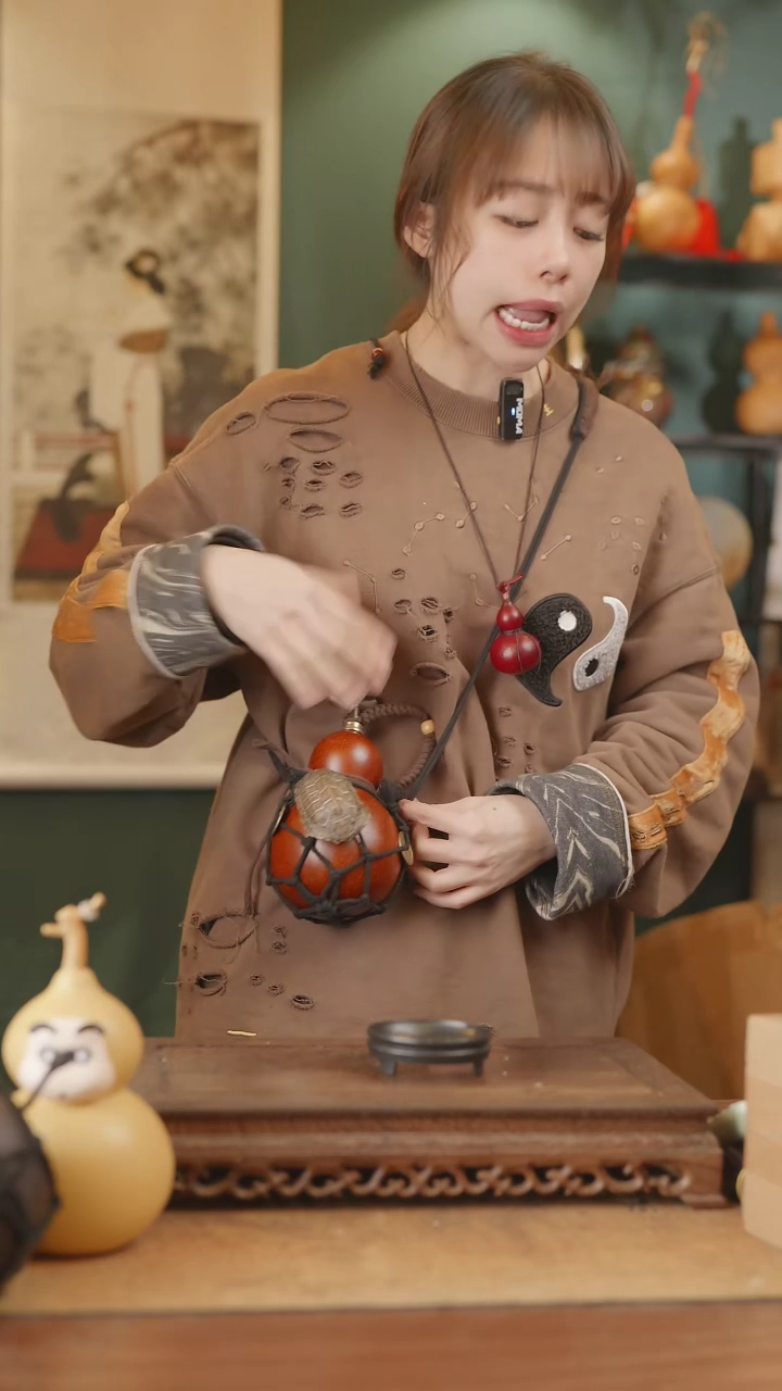 【闪购商品】254号精品天然大漆工艺防渗内胆酒葫芦~