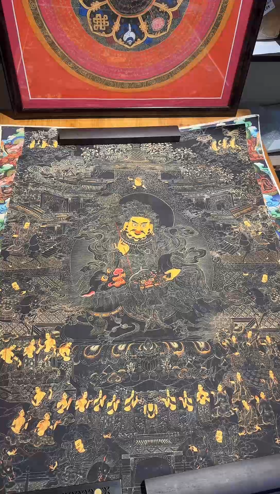 装裱画财宝天王。。