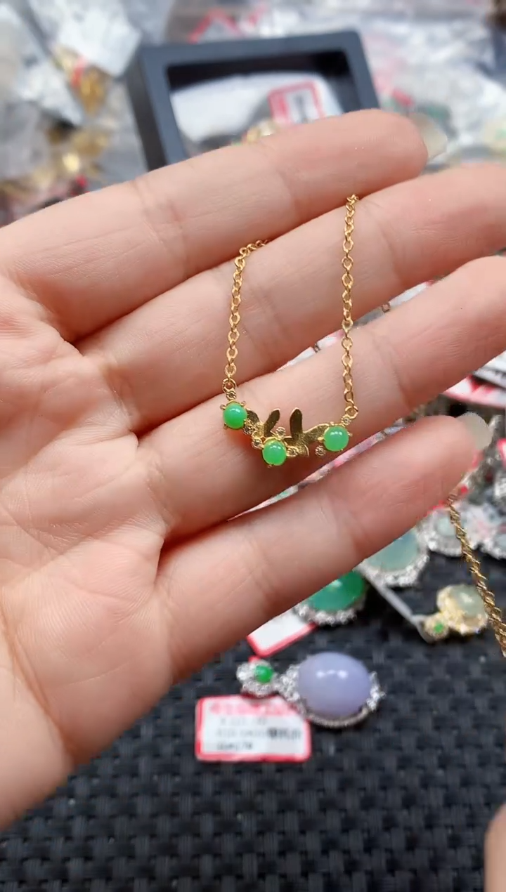 银S925镶嵌戒指翡翠天然A货缅甸翡翠