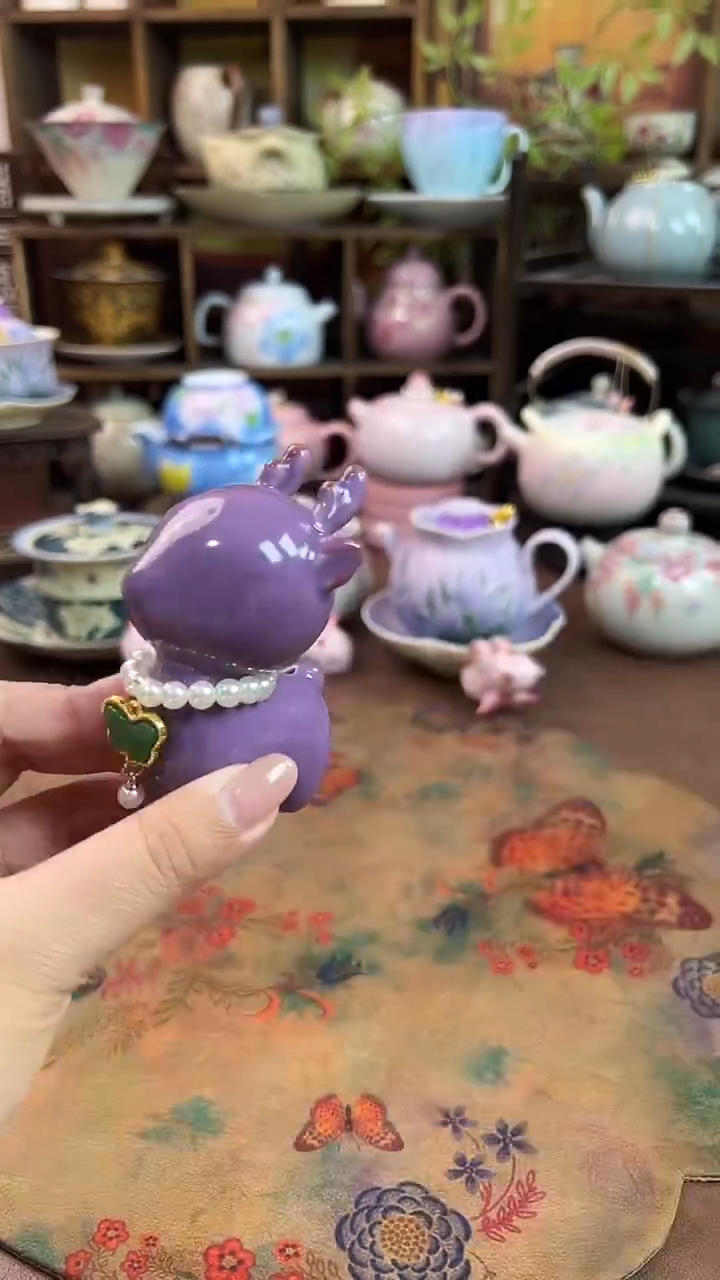 小鹿 茶宠摆件香插盖置