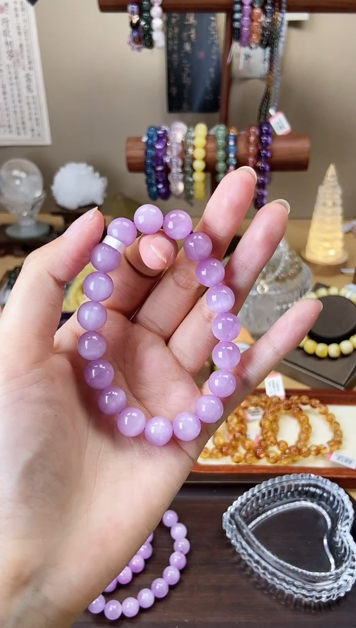 【闪购商品】锂辉石手串未镶嵌10mm紫锂辉