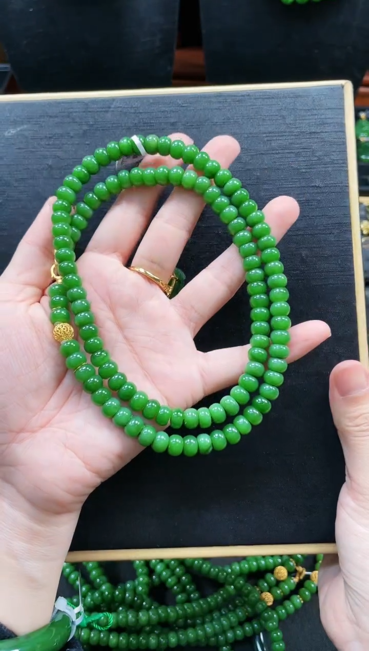 【闪购商品】和田玉项链18K金镶嵌多样性发一